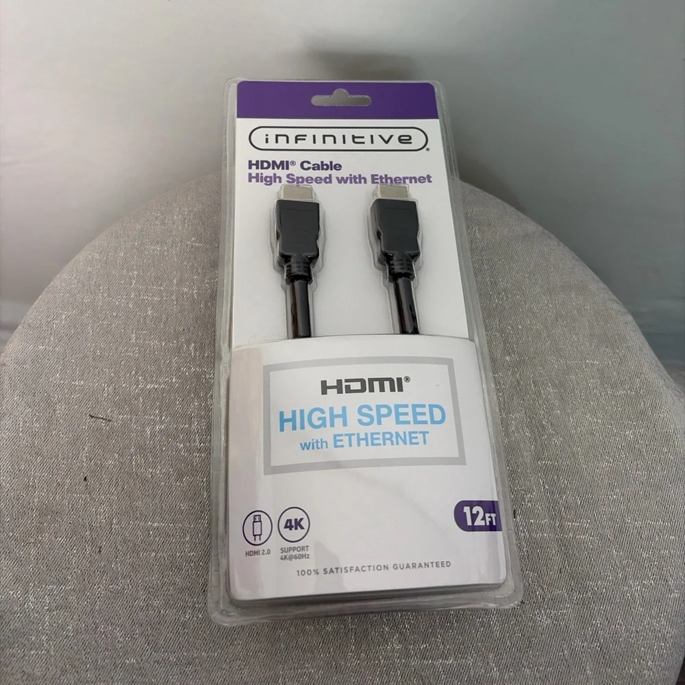 Infinitive HDMI 12ft High Speed 4K Cable with Ethernet – New Sealed(F68)✨,